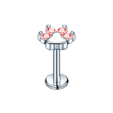 Zircon Labret Lip Stud 316L Stainless Steel