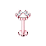 Zircon Labret Lip Stud 316L Stainless Steel