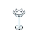 Zircon Labret Lip Stud 316L Stainless Steel