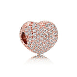 925 Silver Love Curve Pink Ice Hairpin for Ladies Jewelry