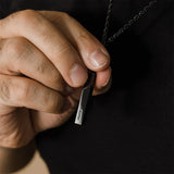 Peace 3D Bar Necklace | Men Rope Chain Pendant