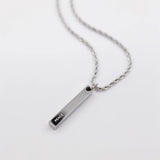 Peace 3D Bar Necklace | Men Rope Chain Pendant