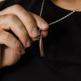 Peace 3D Bar Necklace | Men Rope Chain Pendant