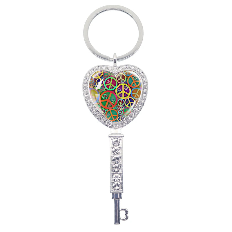 Heart Shaped Pendant Keychain - Birthday Party Gift Jewelry
