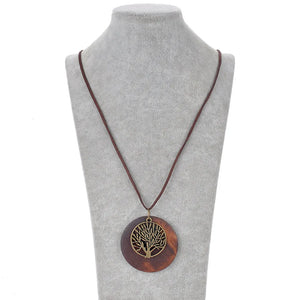 Peace Tree Necklace Women European American Coconut Shell Pendant