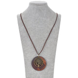 Peace Tree Necklace Women European American Coconut Shell Pendant