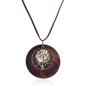 Peace Tree Necklace Women European American Coconut Shell Pendant