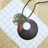 Peace Tree Necklace Women European American Coconut Shell Pendant