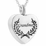Leaf Pattern Heart Cremation Jewelry Keepsake Memorial Urn Necklace