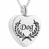 Leaf Pattern Heart Cremation Jewelry Keepsake Memorial Urn Necklace