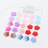 Glass Flower Fairy Beauty Gradient Flower Hat Petal DIY Jewelry