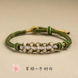Peach Blossom Hand Rope Handwoven DIY Bracelet Gift