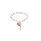 Peach Pearl Bracelet for Women Gift Freshwater Beaded