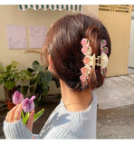 Peach Hairpin Large Clip Shark Clip Female Hair Accessories