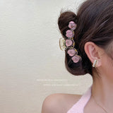 Peach Hairpin Large Clip Shark Clip Female Hair Accessories