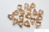 Peach Heart Copper Plated Zircon Pendant for DIY Accessories