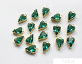 Peach Heart Copper Plated Zircon Pendant for DIY Accessories