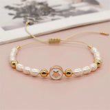 Peach Heart Round Pearl Bracelet Lightweight Women's Jewelry