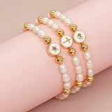 Peach Heart Round Pearl Bracelet Lightweight Women's Jewelry