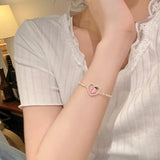 Peach Pearl Bracelet Girls' Sense of ins Jewelry Classmates Girlfriend Joker