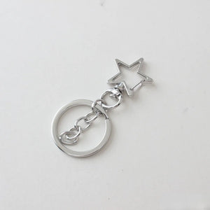 Peach Heart Star Keychain DIY Accessories Lobster Clasp Key Ring Chain