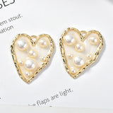 Peach Heart Love Pendant DIY Earring Accessory