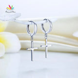 925 Silver Cross Earrings Wedding Gift CFE8160