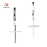 925 Silver Cross Earrings Wedding Gift CFE8160