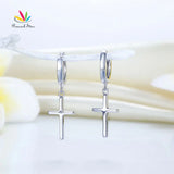 925 Silver Cross Earrings Wedding Gift CFE8160