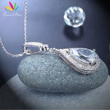925 Silver Tear Drop Pendant Necklace for Bridesmaid