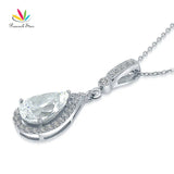 925 Silver Tear Drop Pendant Necklace for Bridesmaid