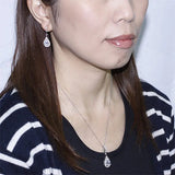 925 Silver Tear Drop Pendant Necklace for Bridesmaid