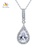 925 Silver Tear Drop Pendant Necklace for Bridesmaid
