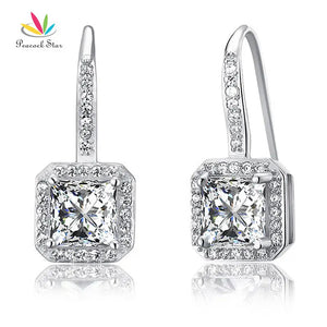 925 Silver Dangle Bridal Wedding Earrings CFE8047