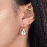 925 Silver Dangle Drop Bridal Wedding Earrings CFE8092