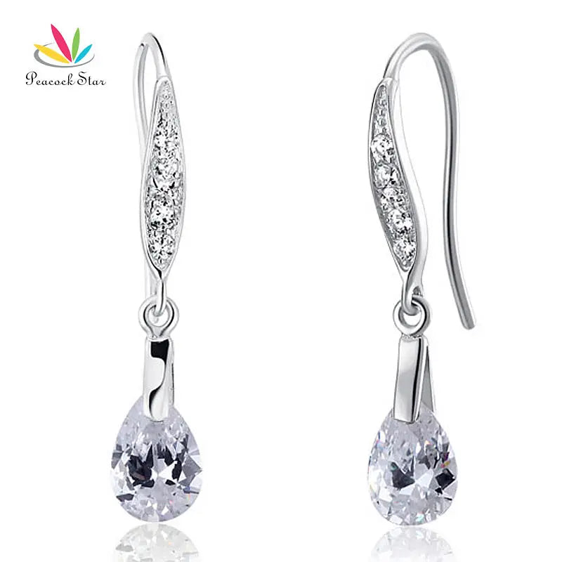Sterling Silver Dangle Drop Earrings for Wedding