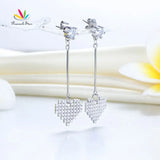 Heart 925 Sterling Silver Earrings Evening Bridesmaid Gift