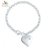 925 Silver Dangle Heart Bracelet for Kids