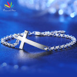925 Silver Cross Bracelet Religious & Wedding Gift