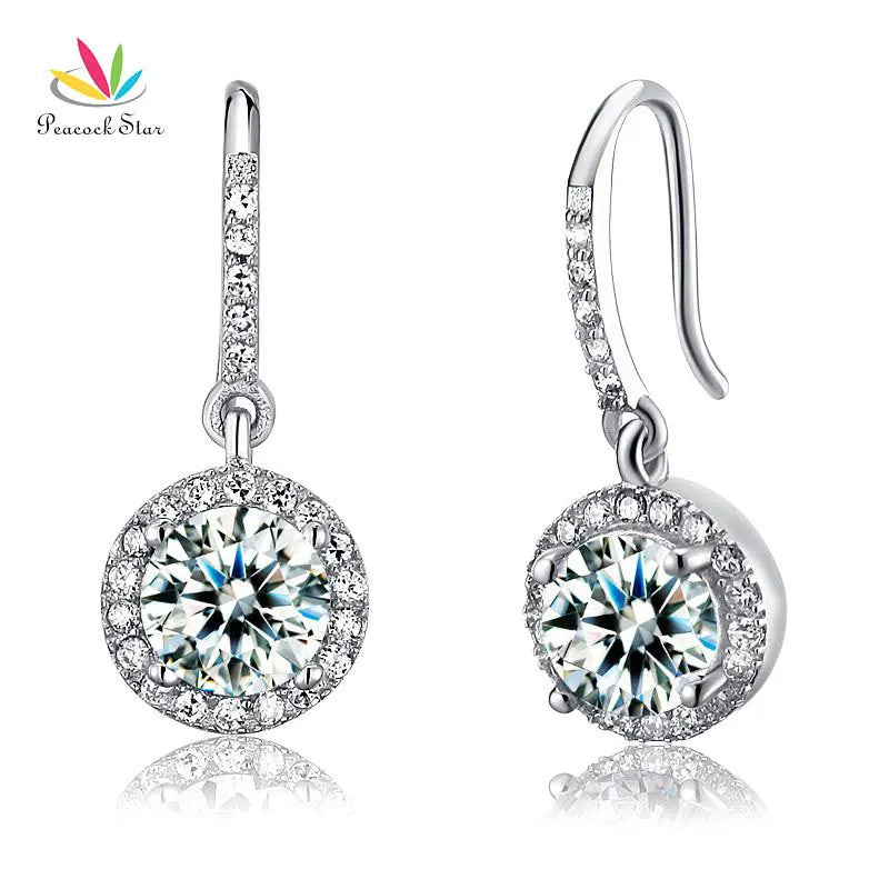 925 Sterling Silver Bridal Wedding Bridesmaid Earrings Dangle Drop