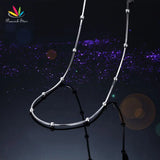 Solid 925 Sterling Silver Chain Necklace Stylish Jewelry