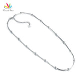 Solid 925 Sterling Silver Chain Necklace Stylish Jewelry