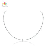 Solid 925 Sterling Silver Chain Necklace Stylish Jewelry