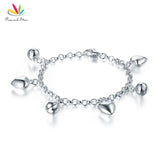 925 Silver Hearts Bracelet Kids Girl Gift Children Jewelry