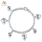 925 Silver Hearts Bracelet Kids Girl Gift Children Jewelry