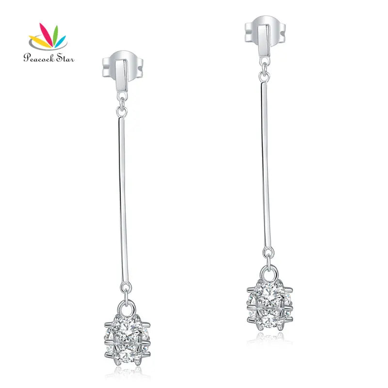 925 Sterling Silver Earrings Bridal Bridesmaid Jewelry CFE8156