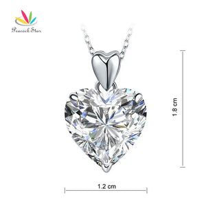 925 Silver Heart Pendant Necklace for Wedding