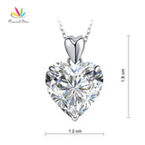 925 Silver Heart Pendant Necklace for Wedding