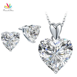 925 Silver Heart Pendant Necklace for Wedding