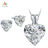 925 Silver Heart Pendant Necklace for Wedding